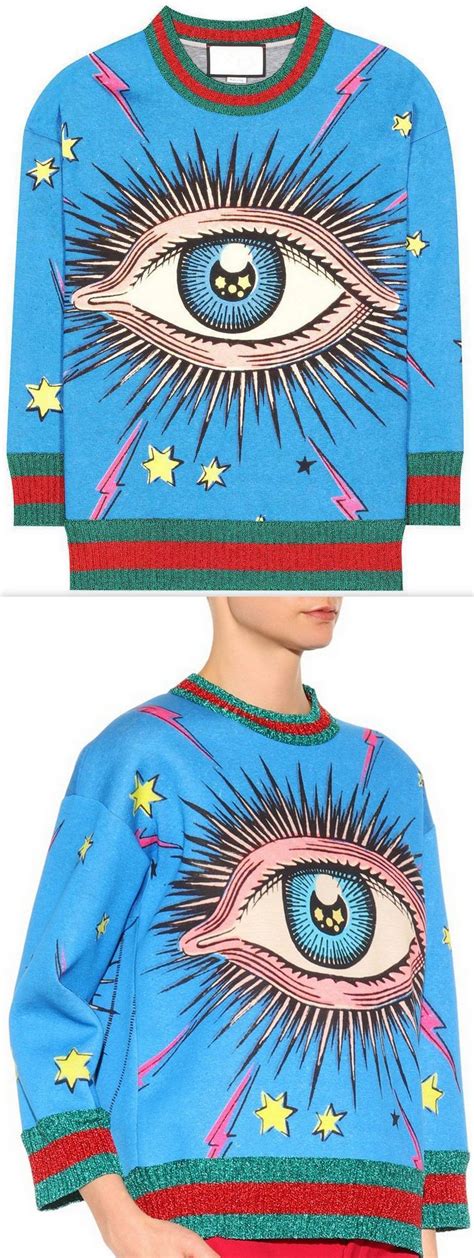 gucci blue eye sweater